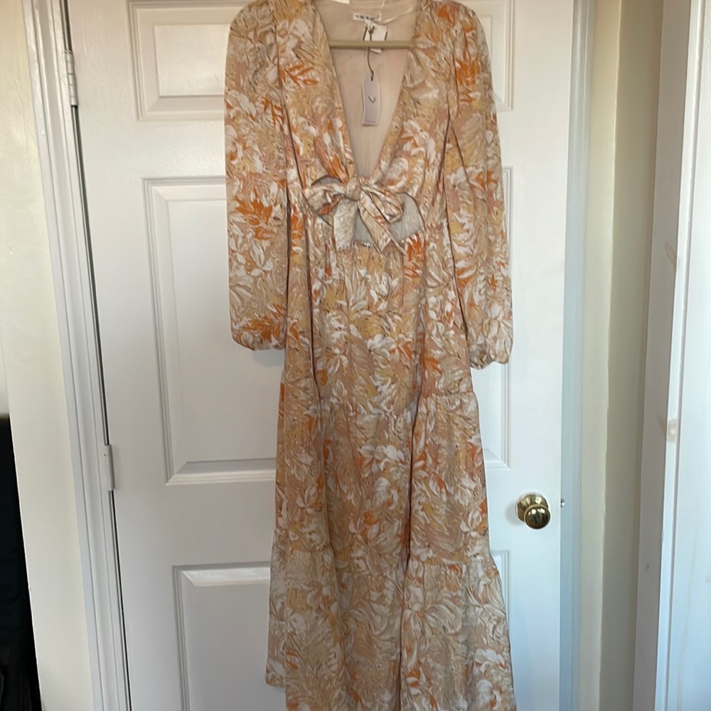 Free The Roses Long Sleeve Maxi Dress